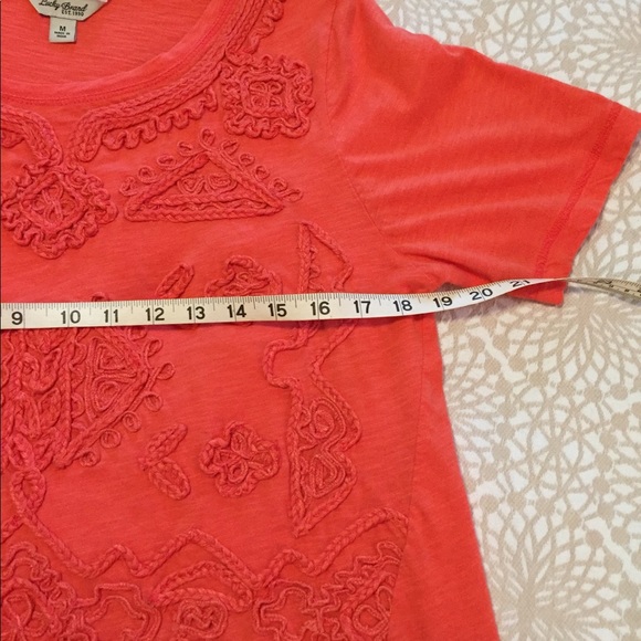 Lucky Brand embroidered short sleeved top - Picture 4 of 5